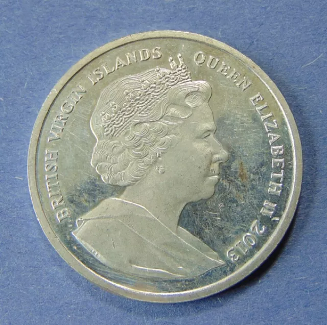 Scarce 2013 British Virgin Islands  Silver Ten Dollars ~ Elizabeth Ii & Kennedy