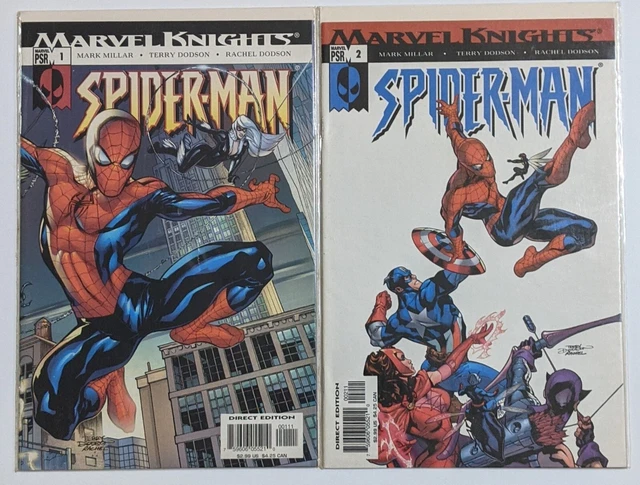 Marvel Knights Spider-man Run 1-10 set Mark Millar Terry Dodson Rachel Dodson