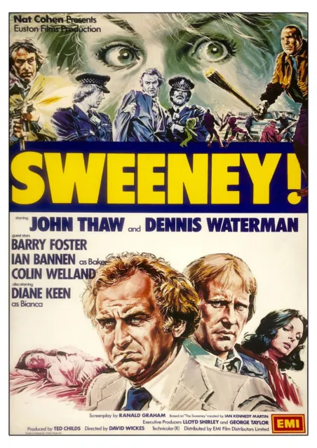 Vintage The Sweeney! Reproduction Movie Poster  Print 70s TV Cult Tv Retro Print 3