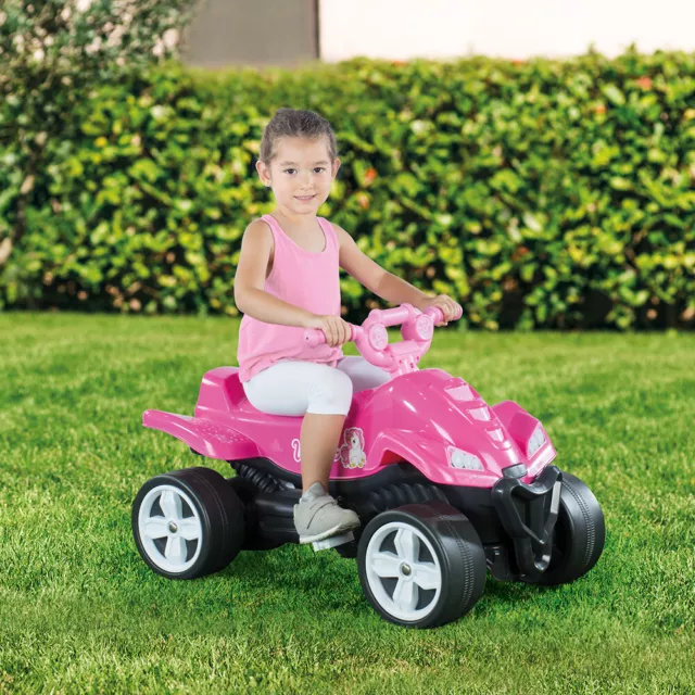 Dolu Pink Ride On Unicorn Quad Bike Pedal Powered Children Kids Toy Wheeled Car 3