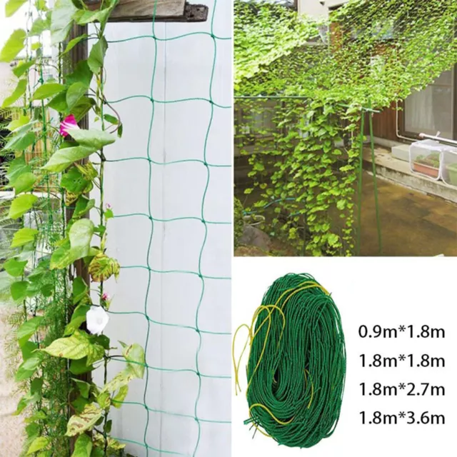 Garden Green Nylon Trellis Netting Support Climbing Bean Plant Nets Grow #km