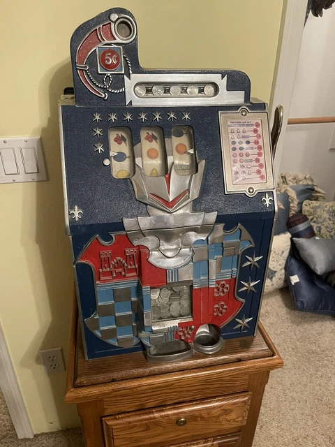 1934 Mills Novelty Castle Front 5c Vintage Slot Machine ESTATE FIND WORKS GREAT 1934 Mills Novelty Castle Front 5c Vintage Slot Machine ESTATE FIND WORKS GREAT