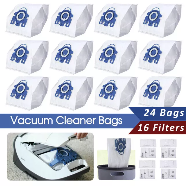 -24x Vacuum Cleaner Dust Bags For Miele Hyclean 3D GN C2 C3 S2 S5 S8 S5211 S5210