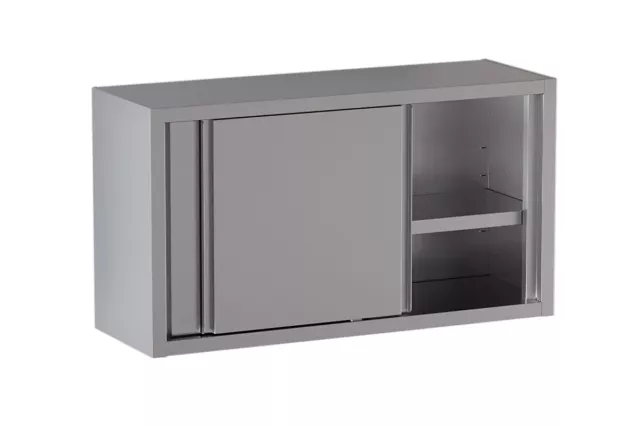 Edelstahl Wandhängeschrank 120x40x65 cm (1200x400x650) Wandschrank Hängeschrank