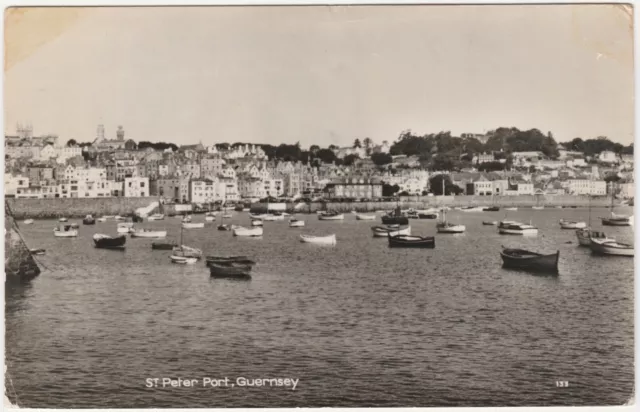 Guernsey Press postcard St. Peter Port, Guernsey, Channel Islands. Real photo