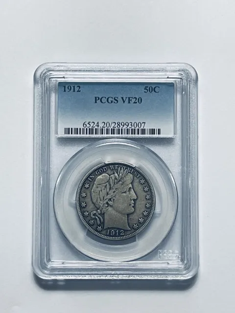 1912 Barber Half Dollar PCGS VF20