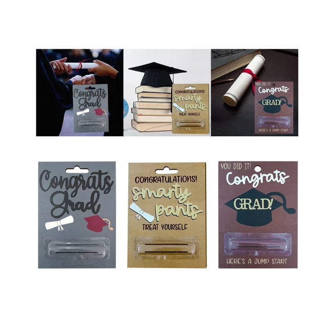 Carte De Vœux 3D Diplôme + 3 Coffrets Cadeaux Chapeau De Graduation | Carte Pop-up 16x18 Cm, Boîtes 6x6x6 Cm | Idée Cadeau Originale