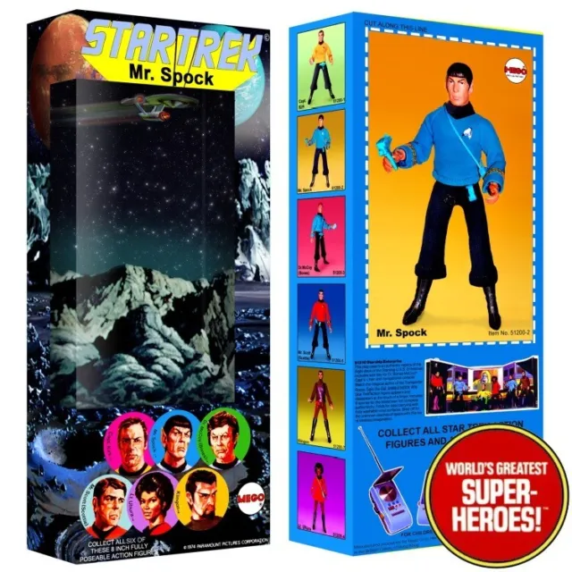 Mego Star Trek Mr. Spock Custom Box For 8” Action Figure