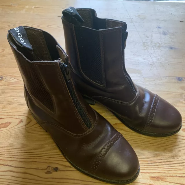 Toggi brown zipped riding jodhpur boots size 38/5 used but in good condition