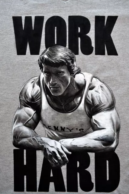 Arnold Schwarzenegger Bodybuilding Work Hard Poster 40x27" Art Silk Print