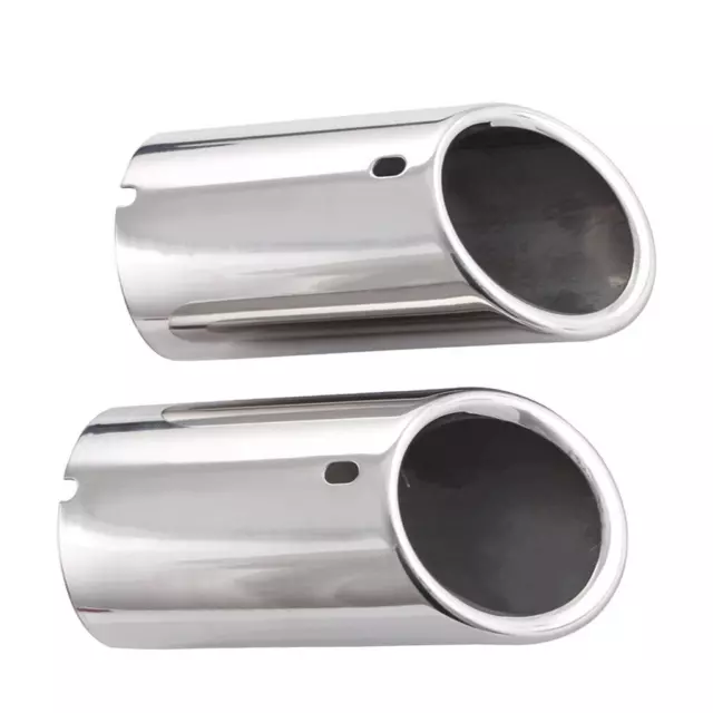 Pair Car Exhaust Muffler Outlet Tip Pipe For VW Jetta 6 MK6 Golf MK7