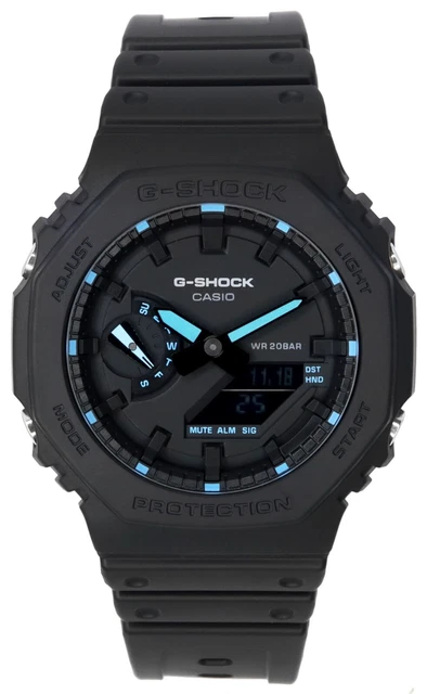 G-Shock GA2100-1A2 Orologio Analogico-digitale Uomo, Cassa In Carbonio/resina, Blu Con Accenti Neon, Resistente 200m - 2