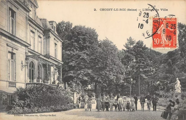 Cpa 94 Choose Le Roi L'hotel De Ville