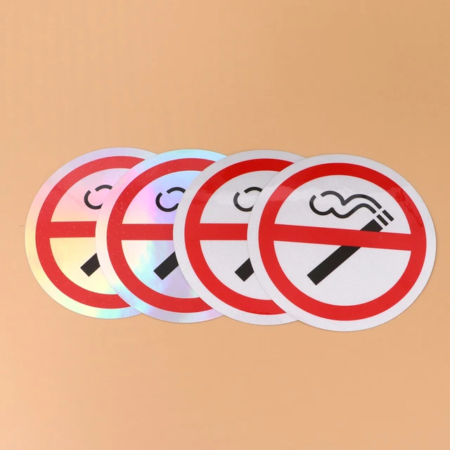 4 pz logo di avvertimento senza adesivi auto poster auto adesivi etichette