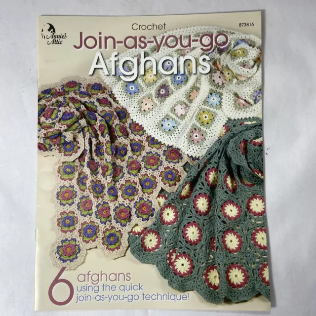 Patrón de ganchillo Annie's ático 873816 Join-as-You-Go afganos 2003