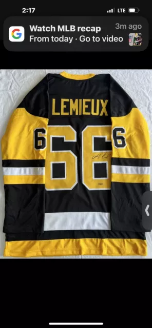 Mario Lemieux Signed Pittsburgh Penguins Hockey Jersey with COA