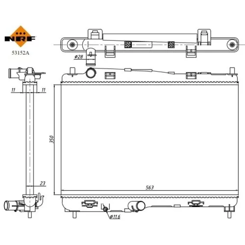 Radiatore Raffreddamento Motore Nrf 53152A Economy Class per Ford