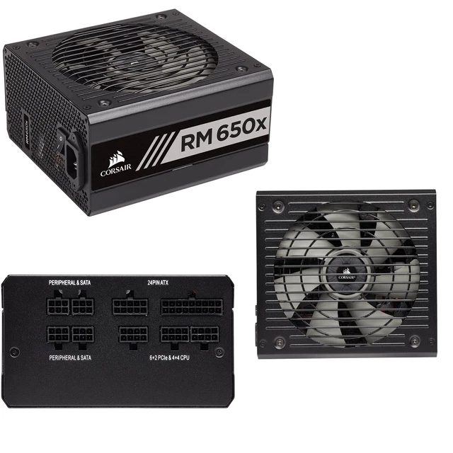 Corsair RM650x Alimentatore PC,Modulare, 80 Plus Gold, 650 Watt, EU, Serie RMX..