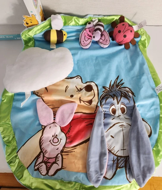 Disney Baby Winnie the Pooh Honey Pot Alfombra de tiempo barriga Sonajero arrugado Sqeak Juguetes