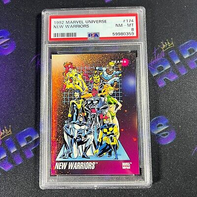 1992 Marvel Universe New Warriors 174 Impel PSA 8 Trading Card