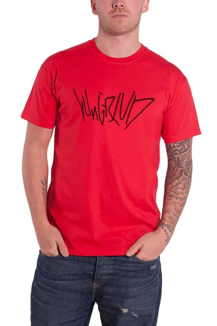 T-shirt Officiel Yungblud - Logo Scratch Oval, Couleur Dip Dye Gris - Taille Unisexe, Coton Doux - 12