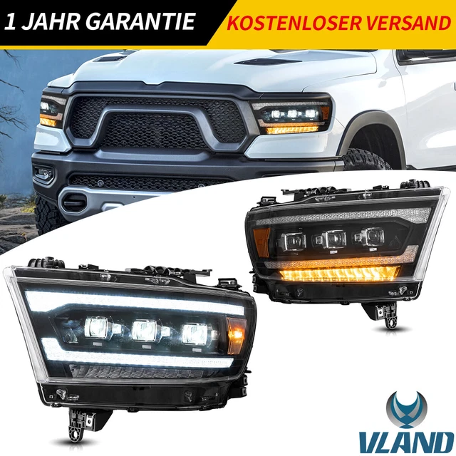 EYOUHZ Front Bumper Compatible With 2019-2024 Dodge Ram 1500 (Excluding Ram 1500 Classic) Equipped With Winch Plate, Sensor Holes, 5 X LED