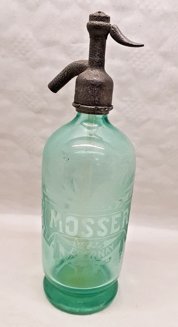 Antiguo Sifón Mosser Epernay Cerveza Jarabes Limonada Vintage
