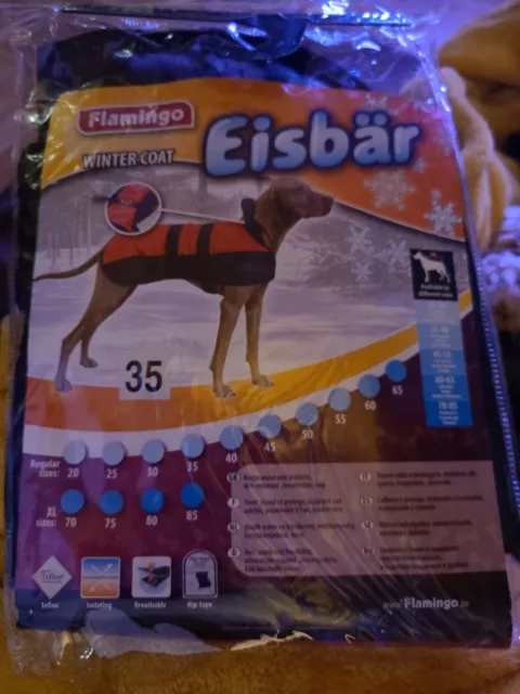 Wintermantel Hund Flamingo Eisbär Gr 35