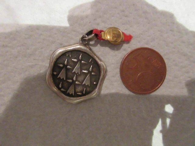Pendentif Coeur Breton KELT En Argent - Bijou Vintage Bretagne - 2,8 X 2,1 Cm - 40 Gr - Occasion Très Bon état