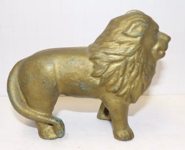 Antique Early 1900s AC Williams Cast Iron Lion Still Bank