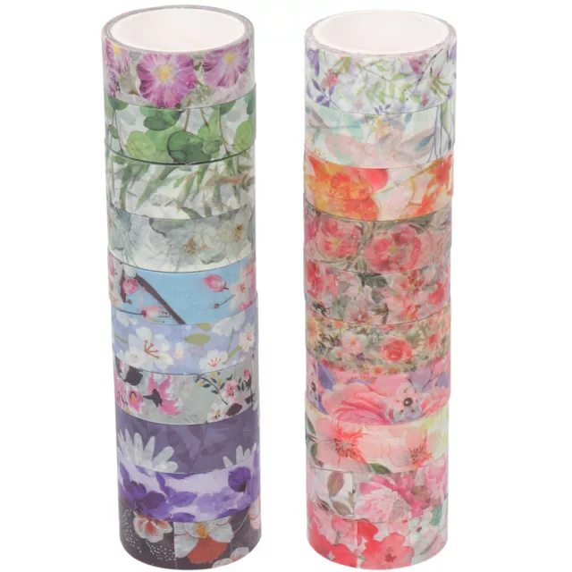 20washi paper tape Rolls Journaling Journals Notebook Diy Floral