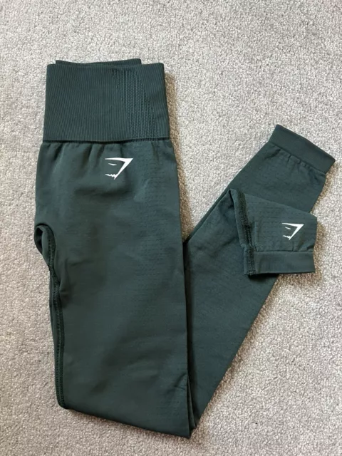 Leggings Gymshark Vital senza cuciture 2.0 verde legno marle taglia XS - Nuovissimi