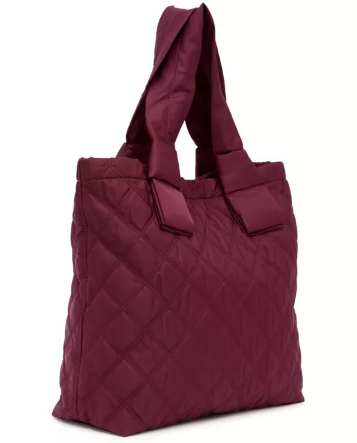 Marc Jacobs Bag Diamond Quilted Nylon Large Knot Tote Plum New $225 2