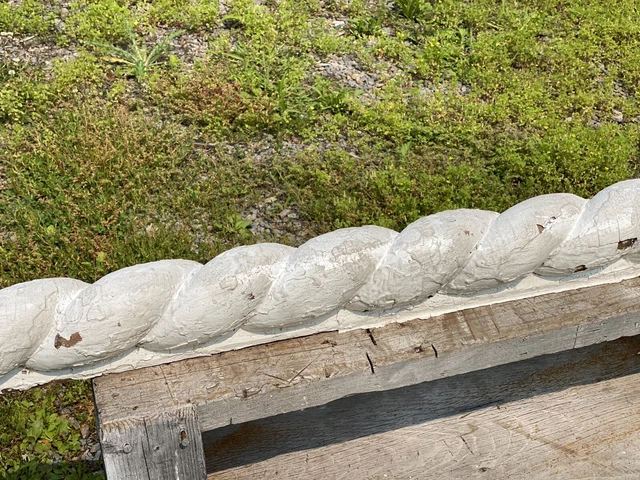 90"L Victorian PORCH HANDRAIL, Gingerbread BARLEY TWIST, ROPE Accent Element 4
