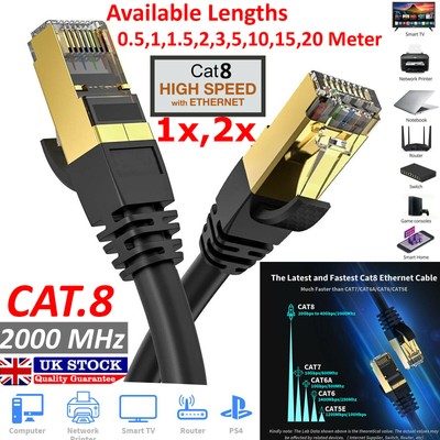 Cavo ETHERNET PC Gaming XBOX PS4 di rete Patch Lead RJ45 Cat5e 0.5 a 50m LOTTO 