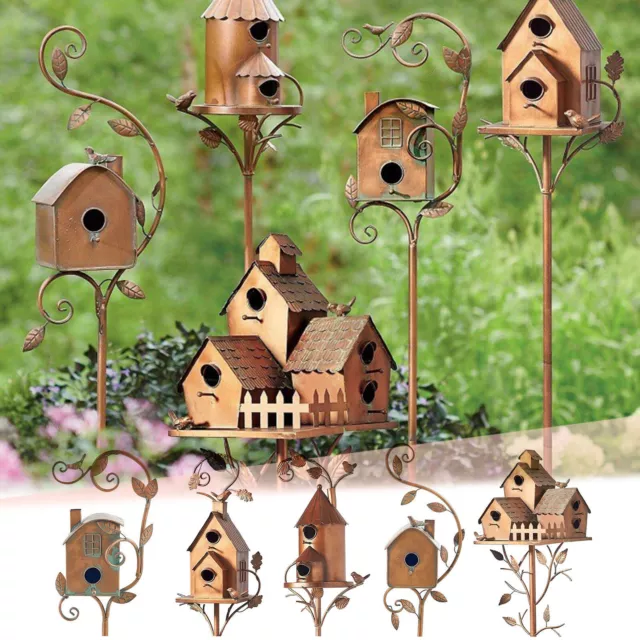 Metal Bumble Bee Decorative Novelty Hanging Birdhouse Home Garden
