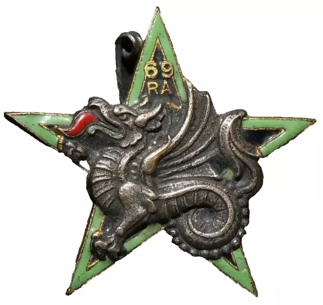 France 69RA Pin WW2 Dragon Paris Drago Beranger Insignia Badge #22780