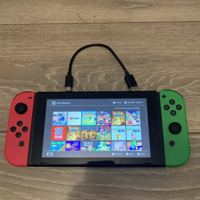NINTENDO SWITCH CONSOLE V2 Improved Battery Joycons Grip