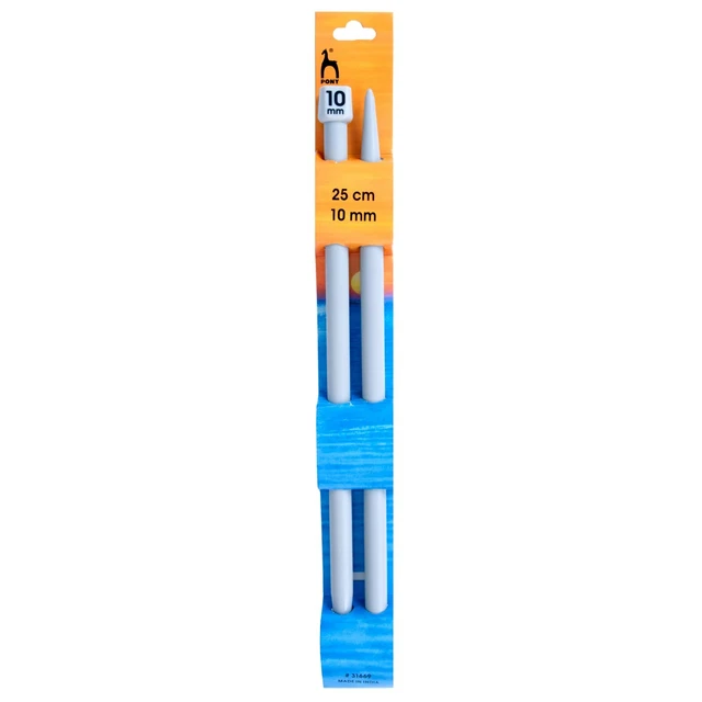 Agujas de tejer clásicas de un solo extremo pony de 10,00 mm - 25 cm - P31669 - CORREO GRATUITO