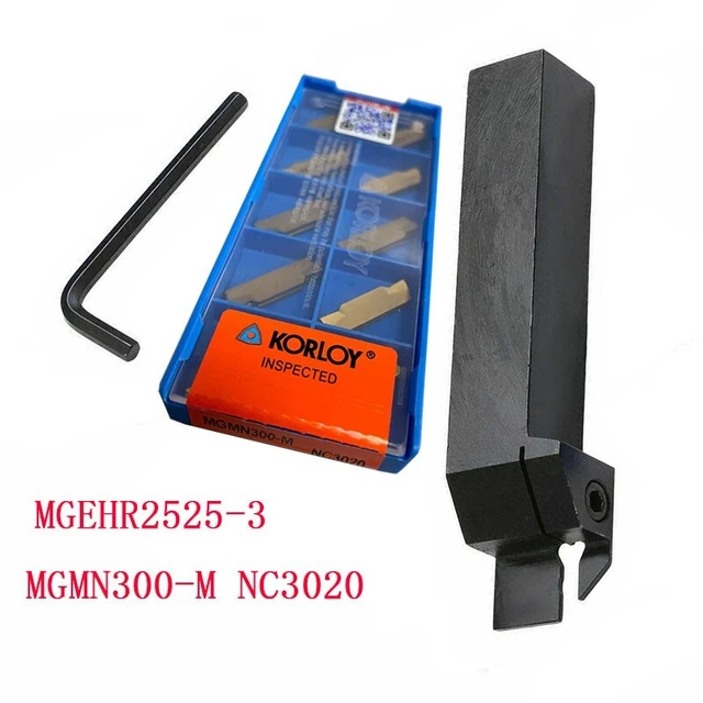 25mm MGEHR2525-3 Lathe Grooving Turning Tool Holder +MGMN300-M NC3020 Inserts