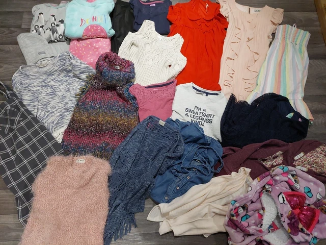 Huge massive bundle girls clothing 22 items 6-7 mainly Next jumpers dresses
