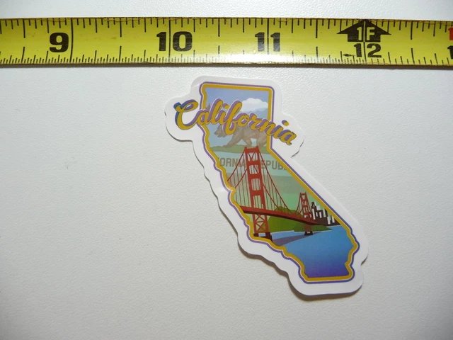 California Golden Gate Bridge Flag Decal Sticker Pride State