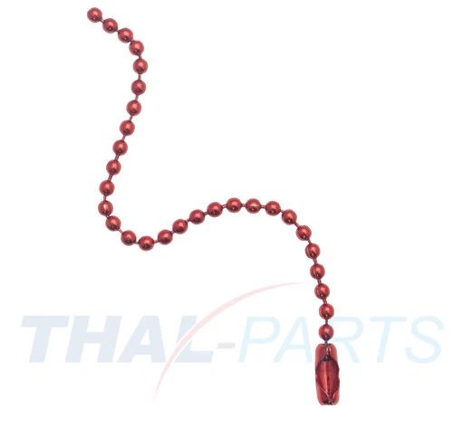 Pack de 100 cadenas esféricas 2,4mm x 102mm ROJO con cierre