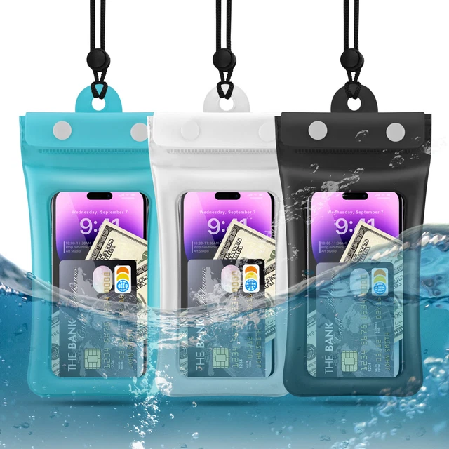 Waterproof Floating Cell Phone Pouch Dry Bag Case Cover For iPhone 14 13 12