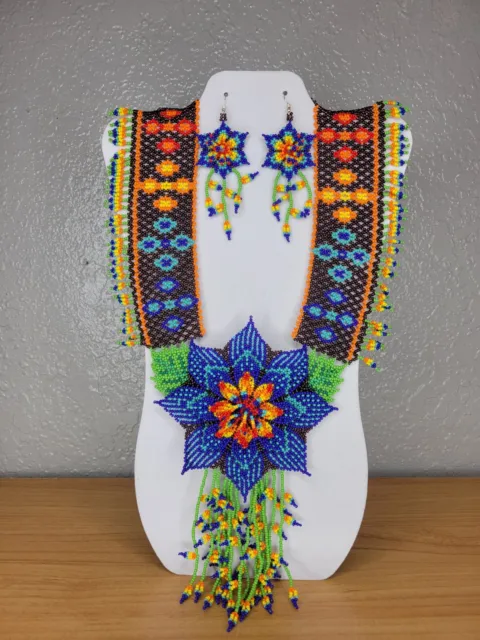 mexican beaded huichol necklace