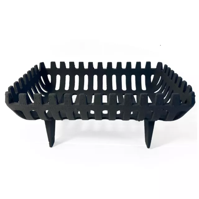 FREESTANDING 16 INCH CAST IRON FIRE BASKET | Solid Fuel Wood Log Coal