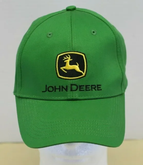 John Deere Baseball Cap Green Nothing Runs Like a Deer Hook & Loop 1 Size  NWOT