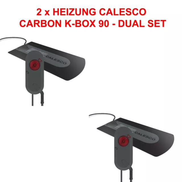 2x Dual Set Wasserbett Heizung Calesco Carbon K-Box 90 PTC Analog 250 Watt