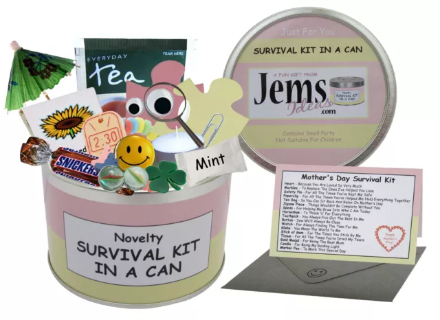 Mother’s Day Survival Kit In A Can. Novelty Gift - Fun Mum/Mam/Mom Present/Card