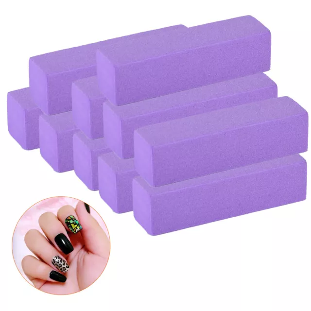 10 Pro Manicure Nail Art Buffing Buffer Sanding Block File Pedicure High Foam lp